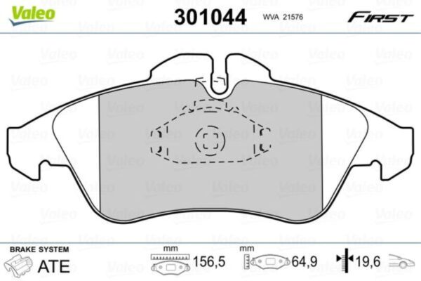 Kit pastiglie freno, Freno a disco FIRST ANTERIORI MERCEDES VITO E SPRINTER ANNO 1995 AL 2006