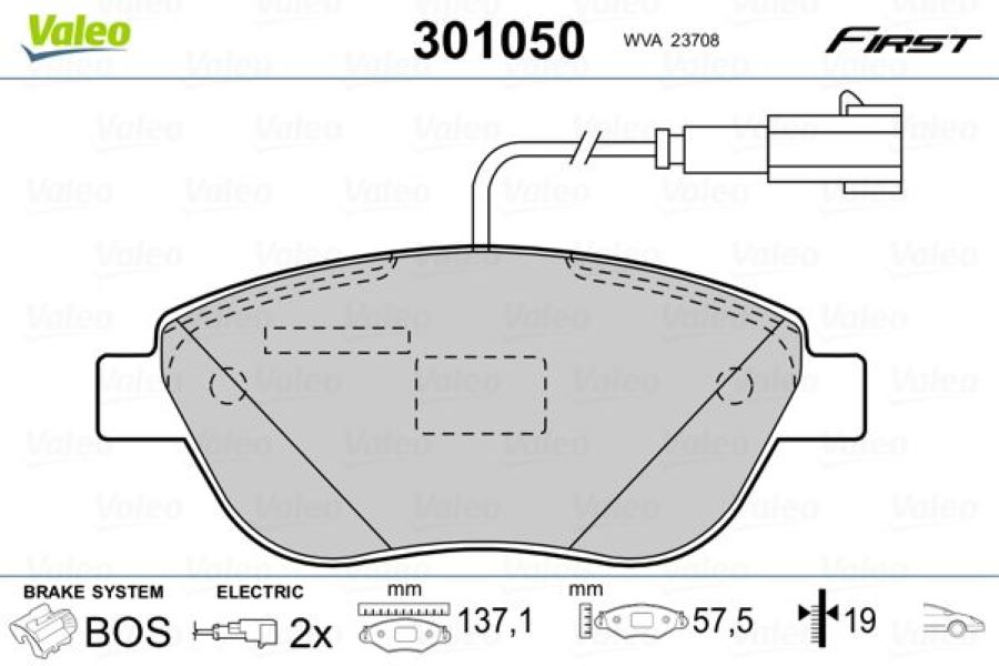 Kit pastiglie freno, Freno a disco FIRST ANTERIORI FIAT GRANDE PUNTO ANNO 2005 AL 2010