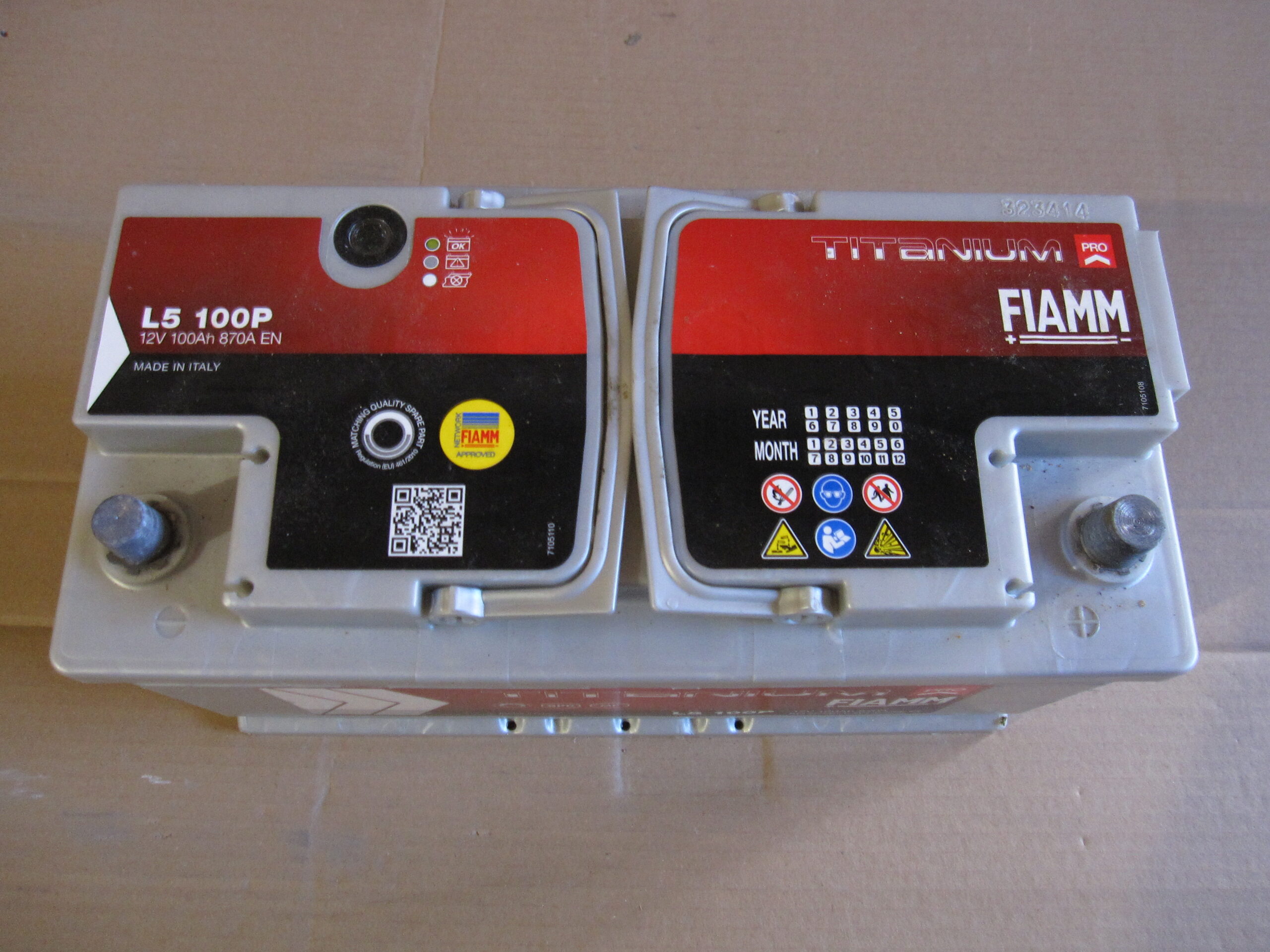 BATTERIA FIAMM TITANIUM L5100P 12V 100AH 870A NUOVA